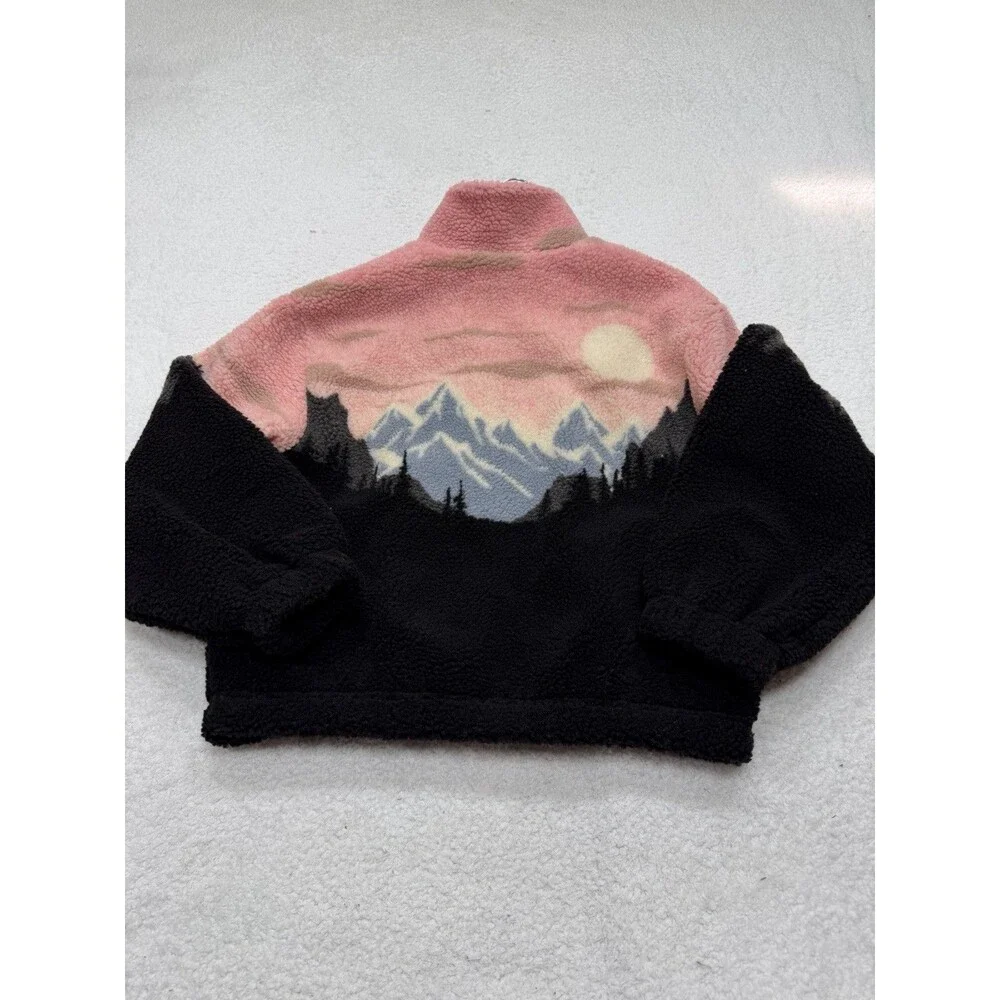 Anthropologie Spiritual Gangster Jacket Pink Amari Sherpa Fleece Cozy Small NWT